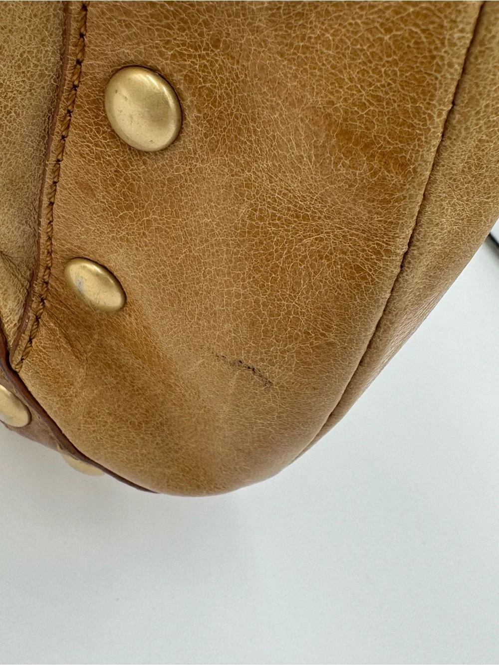 Charles David Tan Drawstring Hobo Shoulder Bag